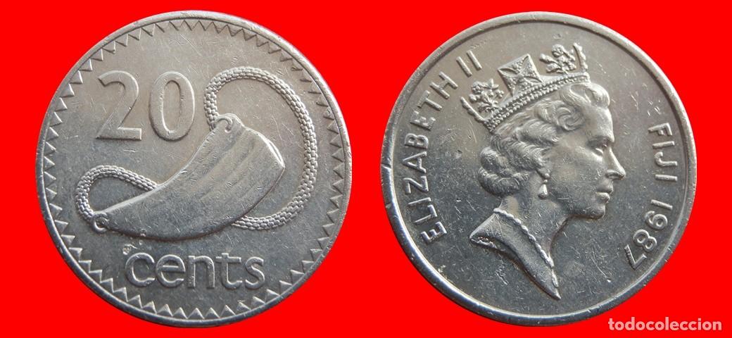 Monedas antiguas de Ocean&iacute;a: 20 CENTAVOS 1987 ISLAS FIJI FIYI-153154
