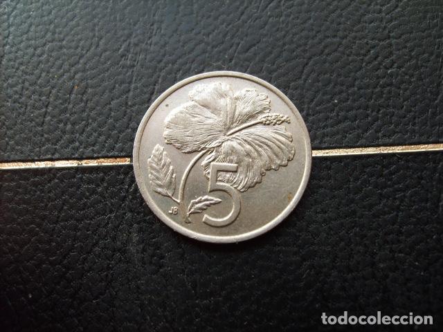 Monedas antiguas de Ocean&iacute;a: ISLAS COOK 5 CENTS 1987