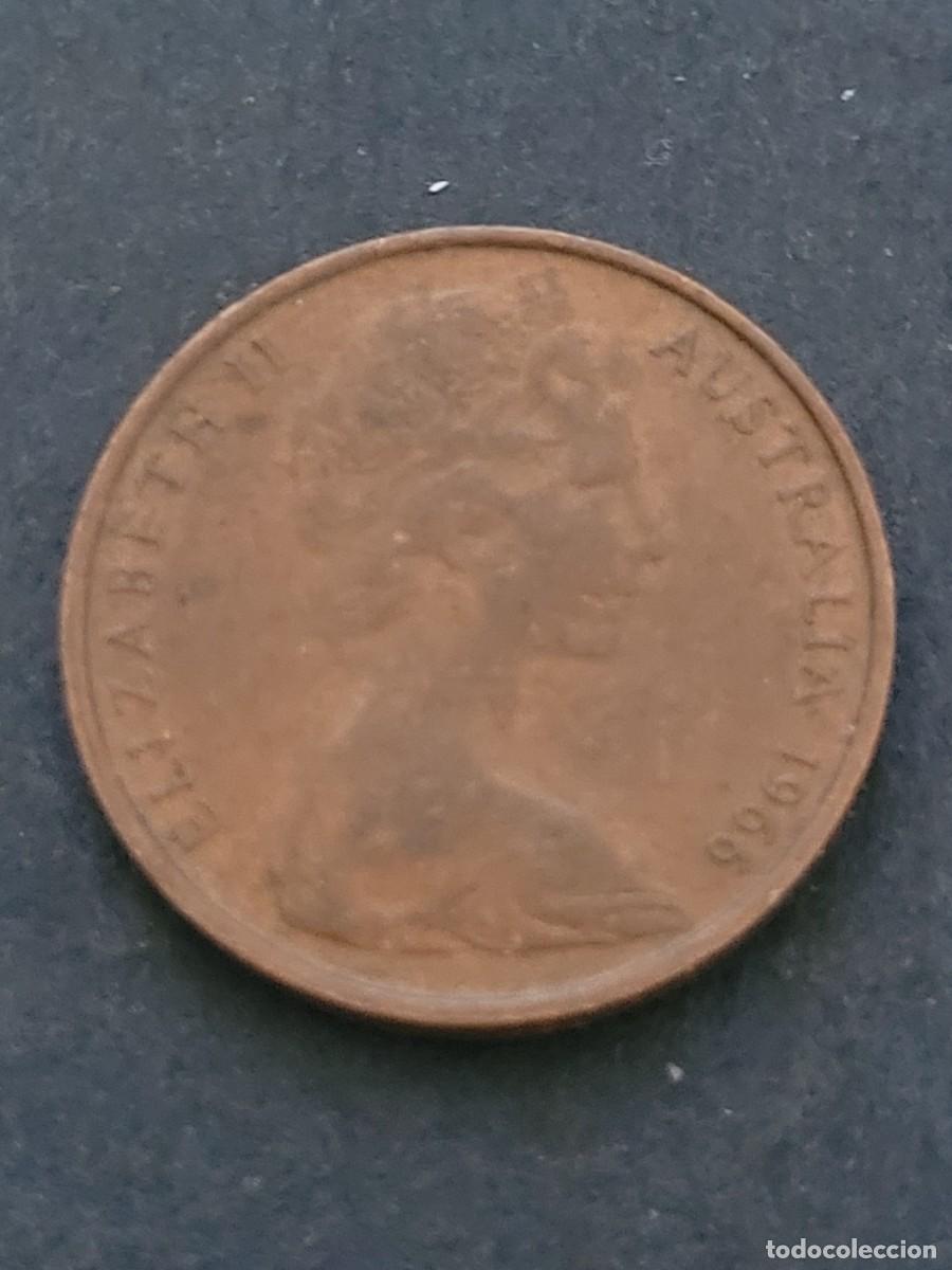 Monedas antiguas de Ocean&iacute;a: Moneda 2 centavos 1966 Australia