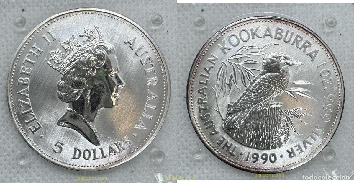 Monedas antiguas de Ocean&iacute;a: 5293 AUSTRALIA 1990 AUSTRALIA KOOKABURRA 1oz 1990