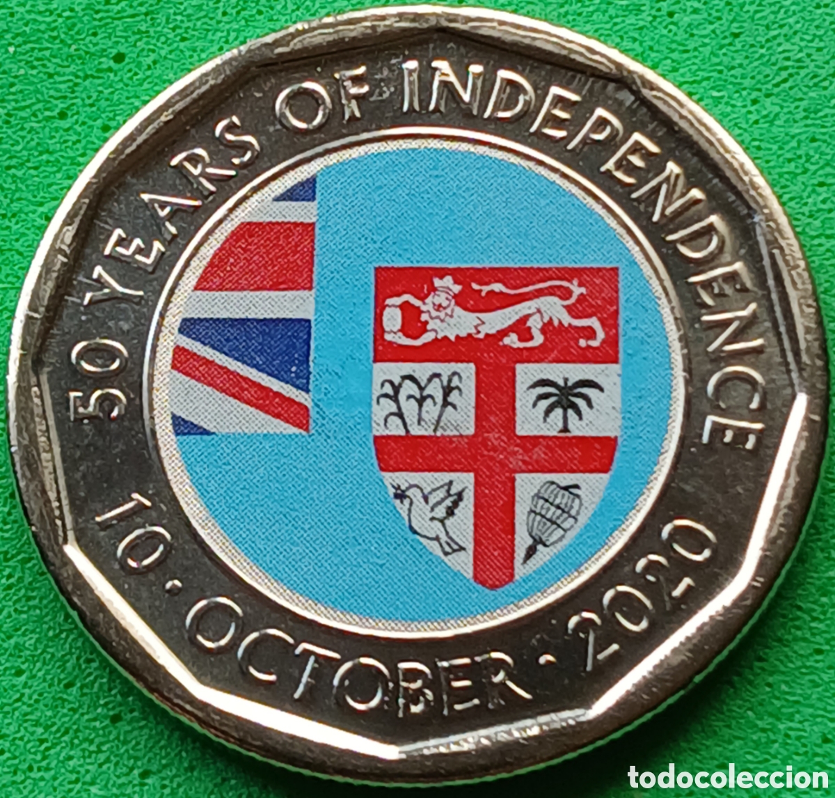 Monedas antiguas de Ocean&iacute;a: Fiji 50 cents 2020 UC#101 Independencia
