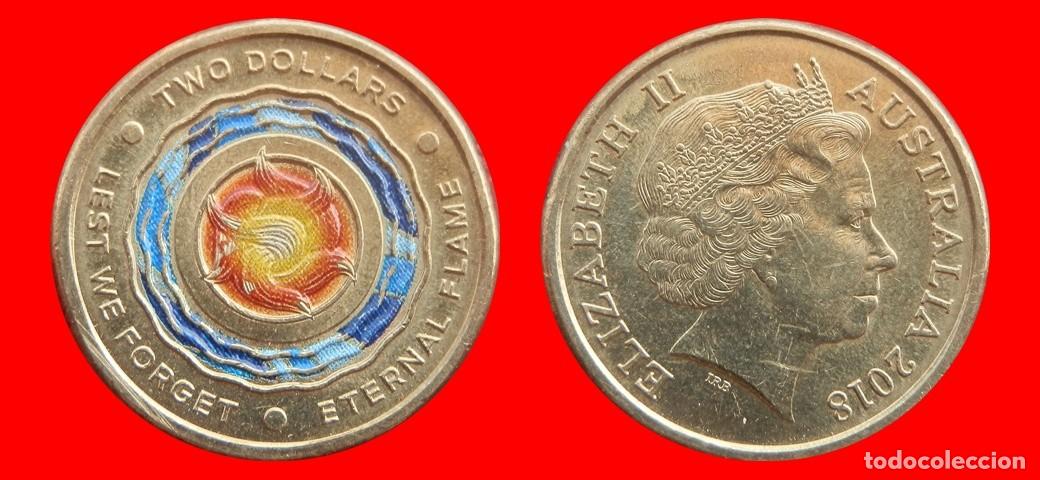 Monedas antiguas de Ocean&iacute;a: 2 DOLARES 2018 COLOREADA AUSTRALIA-153314