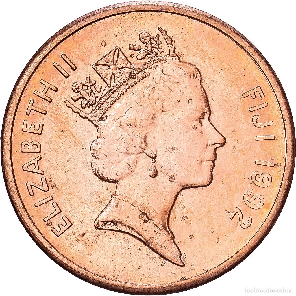 Monedas antiguas de Ocean&iacute;a: [#1224509] Fiji, Elizabeth II, Cent, 1992, Cobre chapado en cinc, SC, KM:49a
