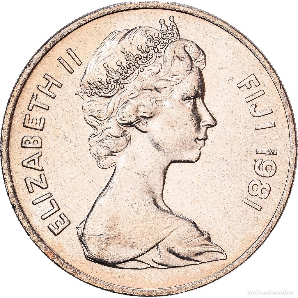 Monedas antiguas de Ocean&iacute;a: [#1224511] Fiji, Elizabeth II, 20 Cents, 1981, Cobre - n&iacute;quel, SC+, KM:31