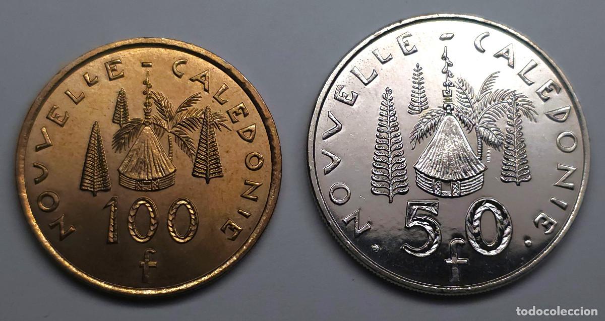 Monedas antiguas de Ocean&iacute;a: LOTE 2 MONEDAS NUEVA CALEDONIA 50 Y 100 FRANCOS 2004 EBC