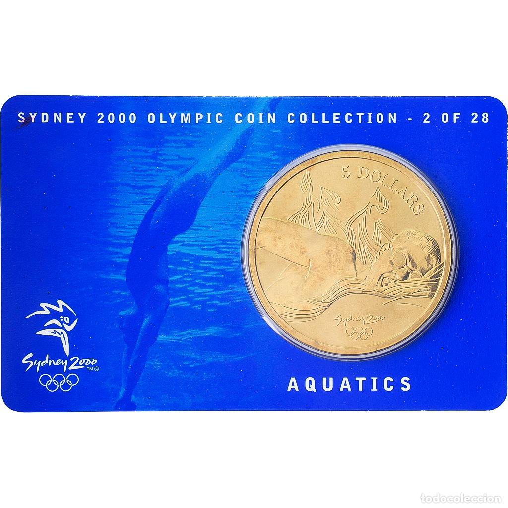 Monedas antiguas de Ocean&iacute;a: [#1545996] Australia, Elizabeth II, 5 Dollars, XXVII Olympics, Sydney - Aquatics 2/28