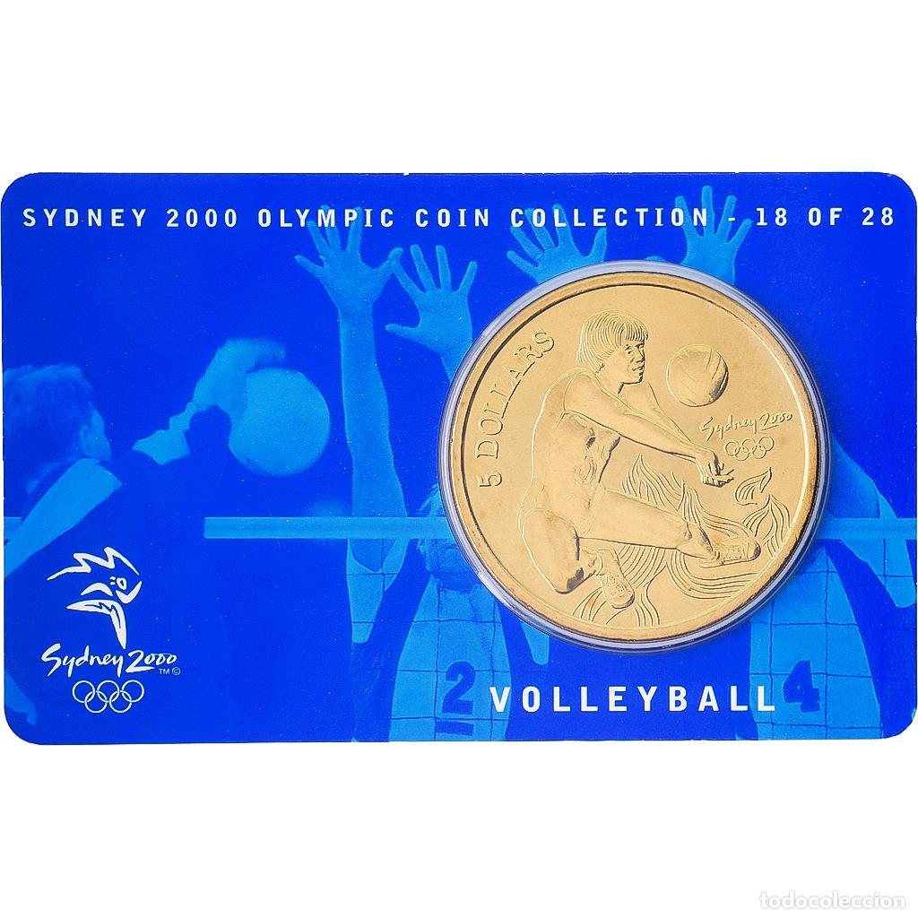 Monedas antiguas de Ocean&iacute;a: [#1545998] Australia, Elizabeth II, 5 Dollars, XXVII Olympics, Sydney - Volleyball, 2000