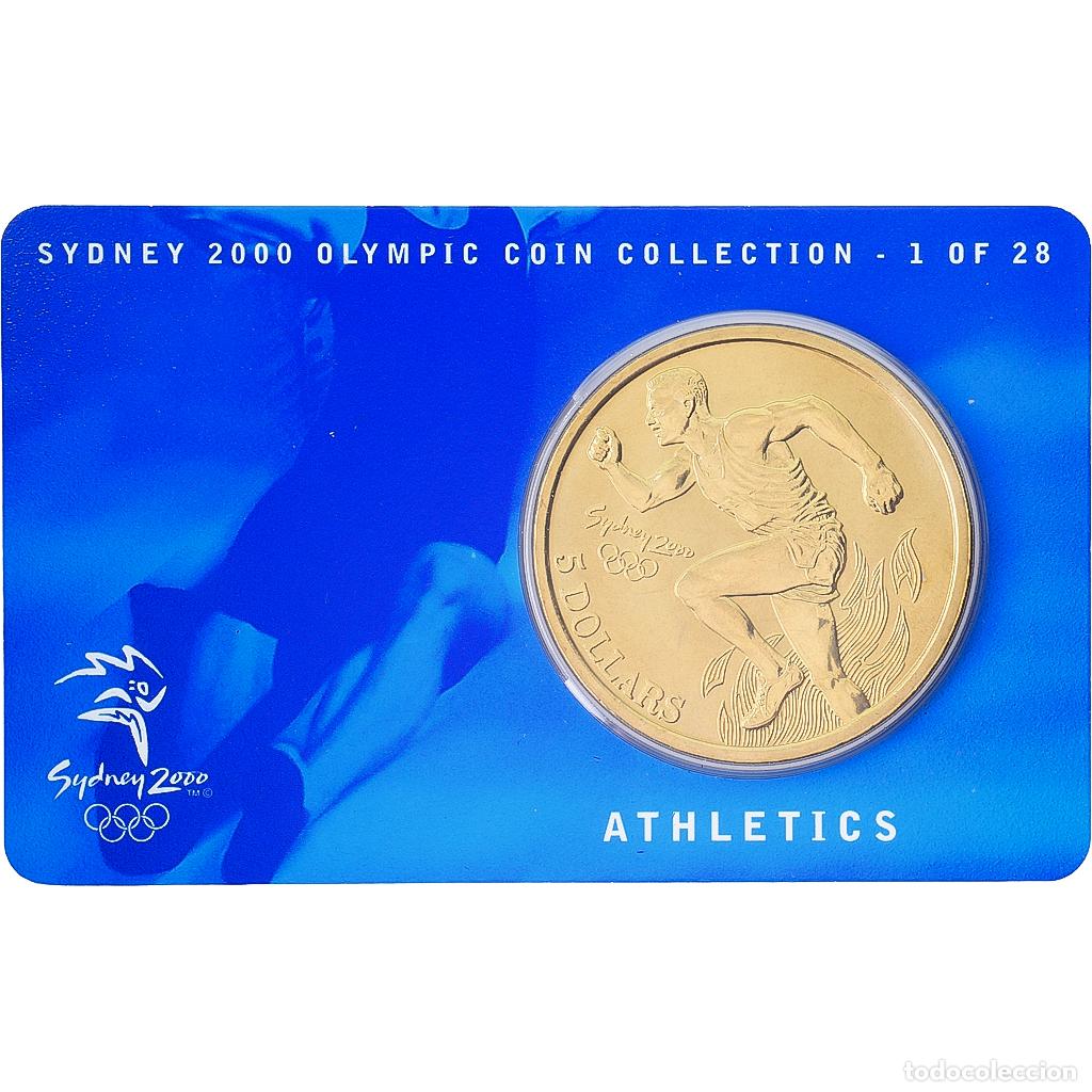 Monedas antiguas de Ocean&iacute;a: [#1545999] Australia, Elizabeth II, 5 Dollars, XXVII Olympics, Sydney - Athletics 1/28