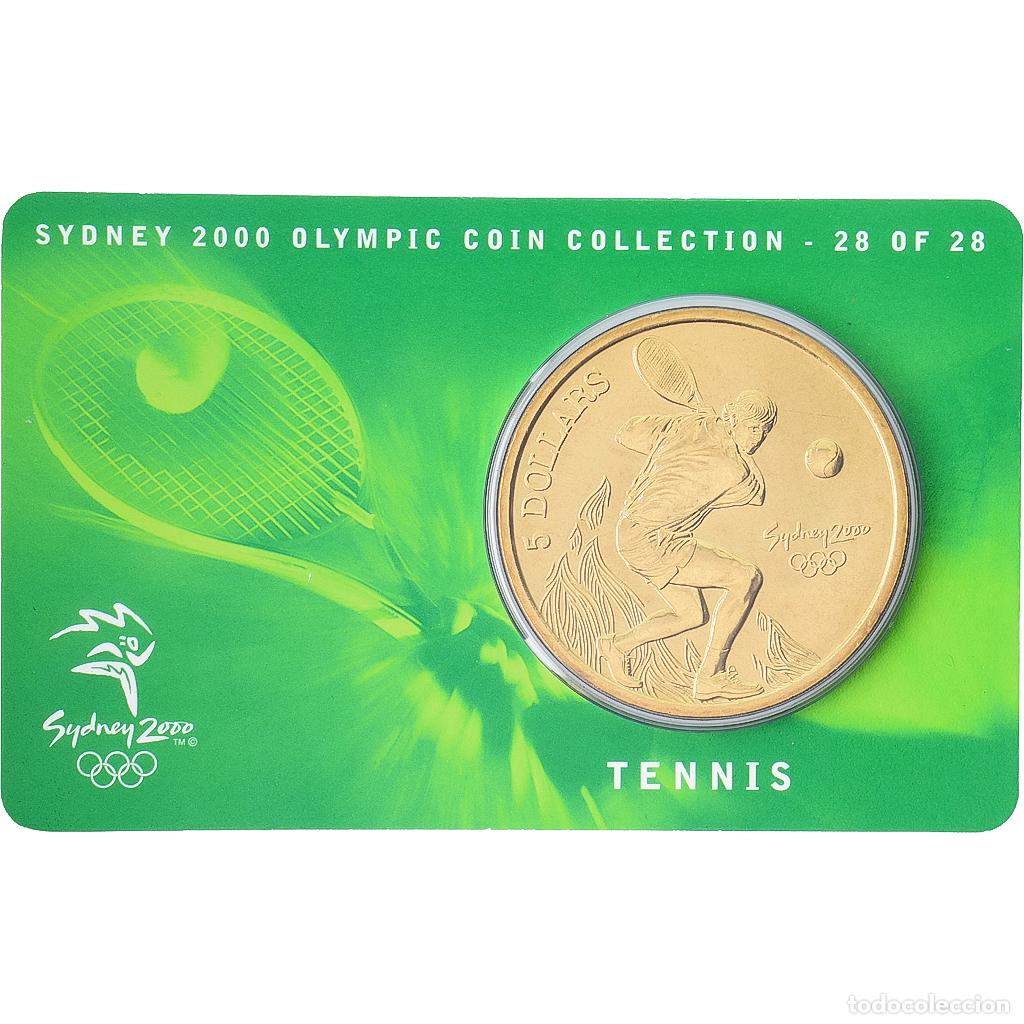 Monedas antiguas de Ocean&iacute;a: [#1546002] Australia, Elizabeth II, 5 Dollars, XXVII Olympics, Sydney - Tennis 28/28, 2000