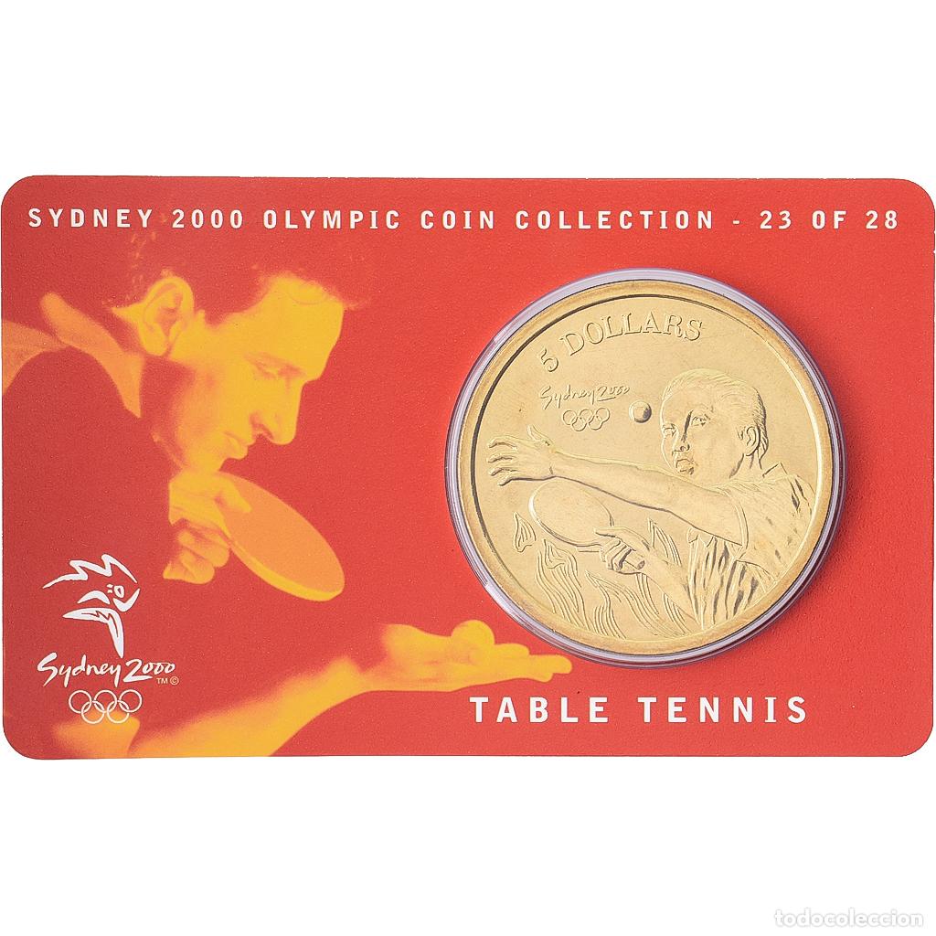 Monedas antiguas de Ocean&iacute;a: [#1546005] Australia, Elizabeth II, 5 Dollars, XXVII Olympics, Sydney - TAble Tennis 23/28
