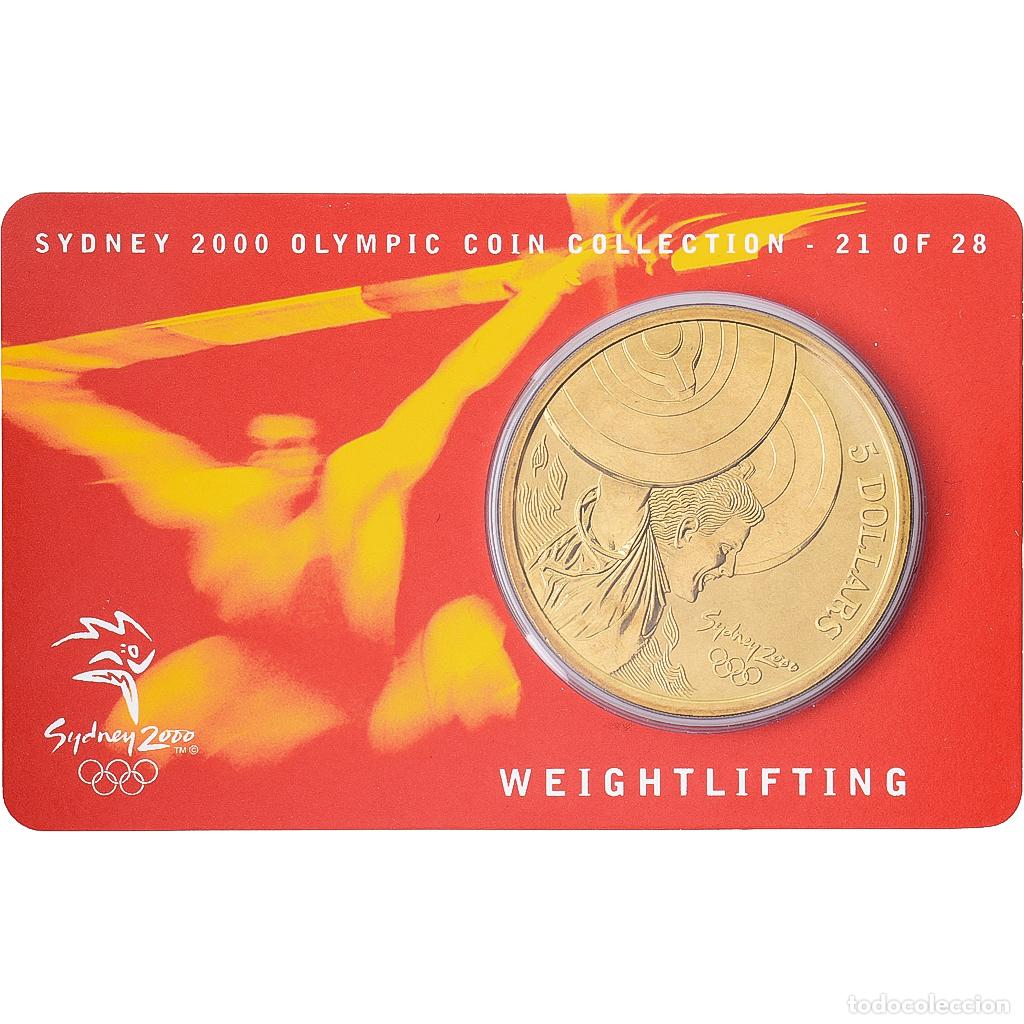 Monedas antiguas de Ocean&iacute;a: [#1546006] Australia, Elizabeth II, 5 Dollars, XXVII Olympics, Sydney - Weightlifting