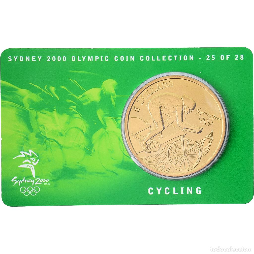 Monedas antiguas de Ocean&iacute;a: [#1546017] Australia, Elizabeth II, 5 Dollars, XXVII Olympics, Sydney - Cycling 25/28