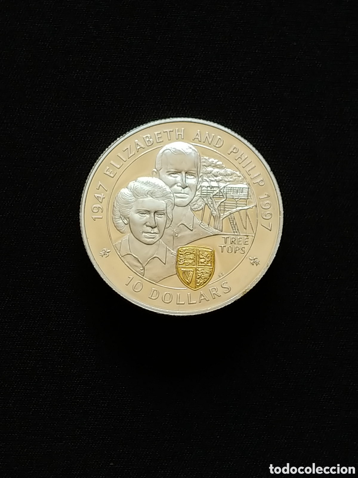 Monedas antiguas de Ocean&iacute;a: Fiji, 10 Dollars 1997, Ag .925 mls + Au, Proof
