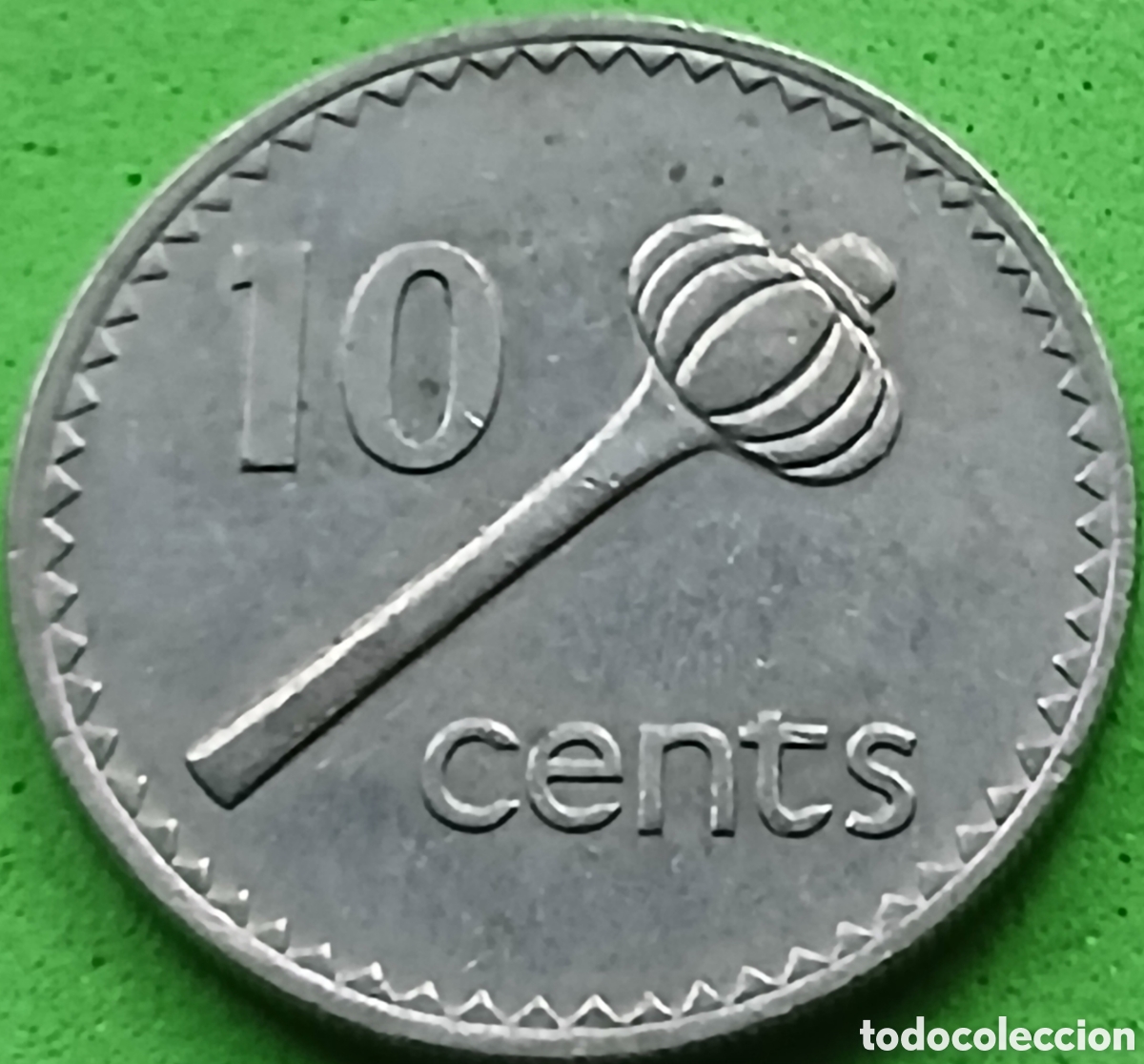 Monedas antiguas de Ocean&iacute;a: Fiji 10 cents 1976 km#30 poco com&uacute;n