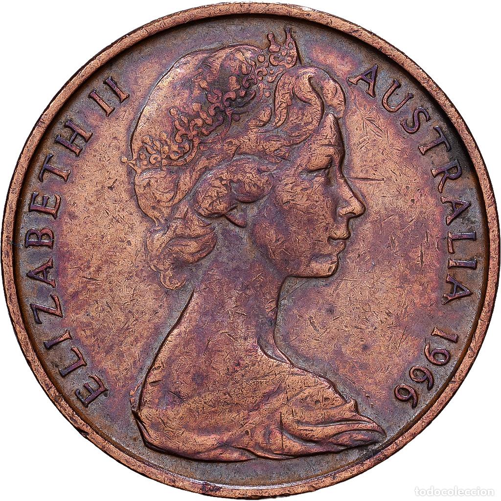 Monedas antiguas de Ocean&iacute;a: [#1224746] Australia, 2 Cents, 1966, Bronce, MBC, KM:63