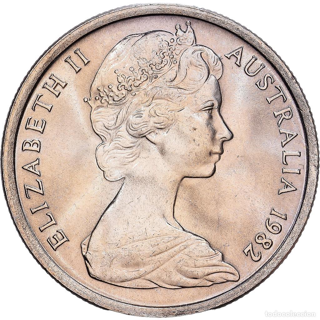 Monedas antiguas de Ocean&iacute;a: [#1224767] Australia, Elizabeth II, 5 Cents, 1982, Cobre - n&iacute;quel, SC, KM:64