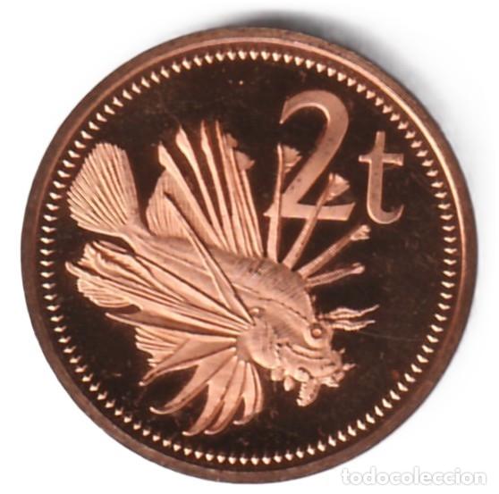 Monedas antiguas de Ocean&iacute;a: Papua New Guinea 2 toea 1975 Proof KM# 2