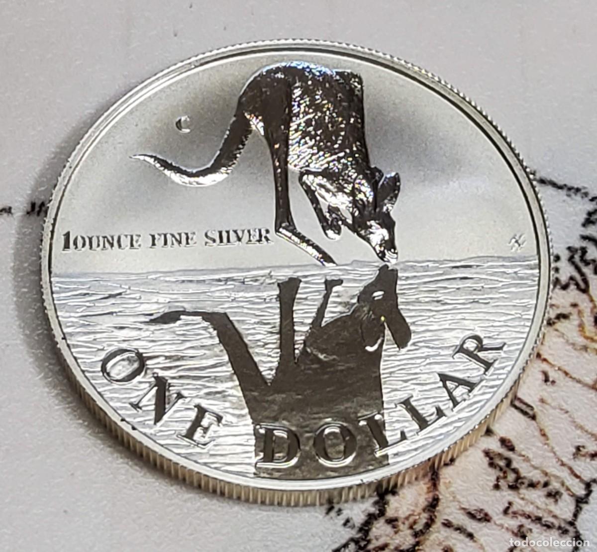 Monedas antiguas de Ocean&iacute;a: 1 DOLAR DE PLATA DE AUSTRALIA DEL 1997.PROOF.1 ONZA PLATA PURA 9999.