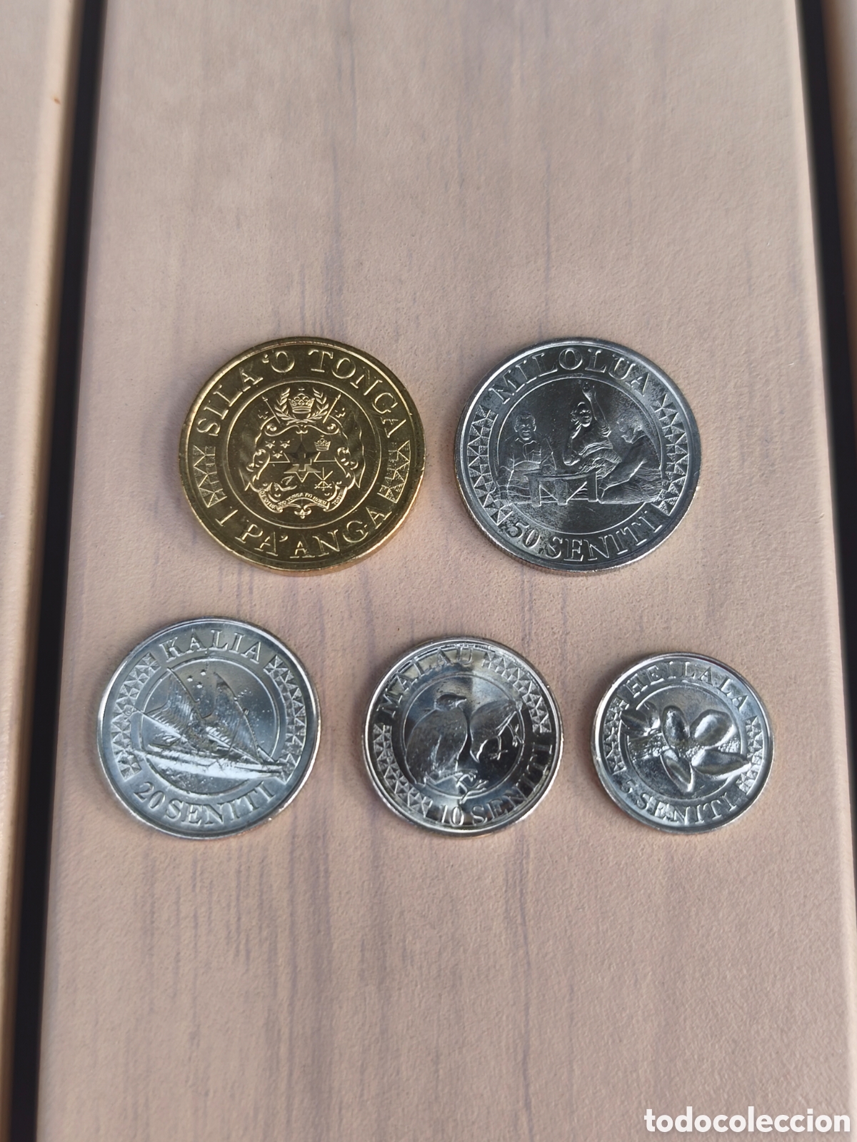 Monedas antiguas de Ocean&iacute;a: Lote 5 monedas Tonga 2015