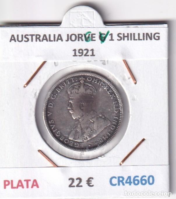 Monedas antiguas de Ocean&iacute;a: CR4660 MONEDA AUSTRALIA JORGE VI SHILLING 1921 PLATA