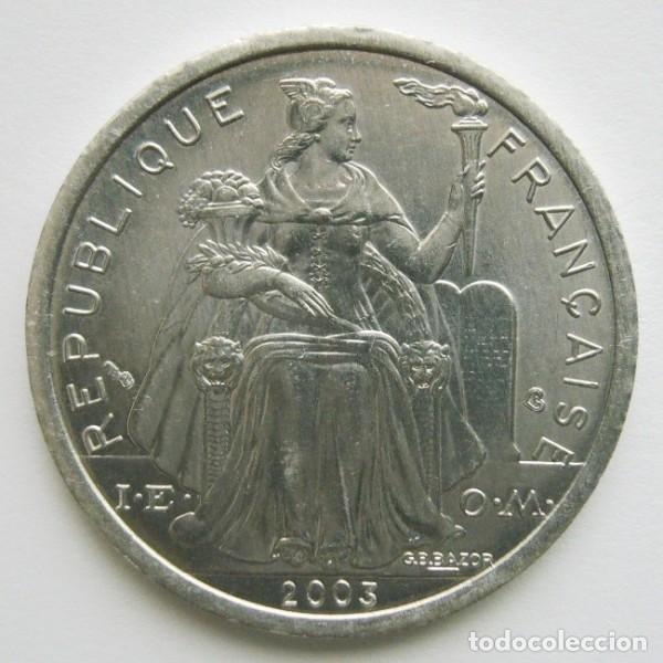 Monedas antiguas de Ocean&iacute;a: Nueva Caledonia, 2 Francos 2003 KM#14./ Sin Circular (fotos).