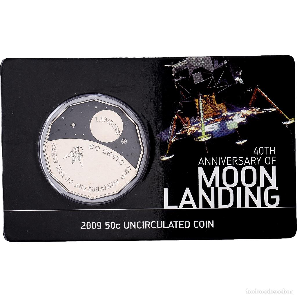 Monedas antiguas de Ocean&iacute;a: [#1546257] Australia, Elizabeth II, 50 Cents, Moon Landing, 2009, Royal Australian Mint