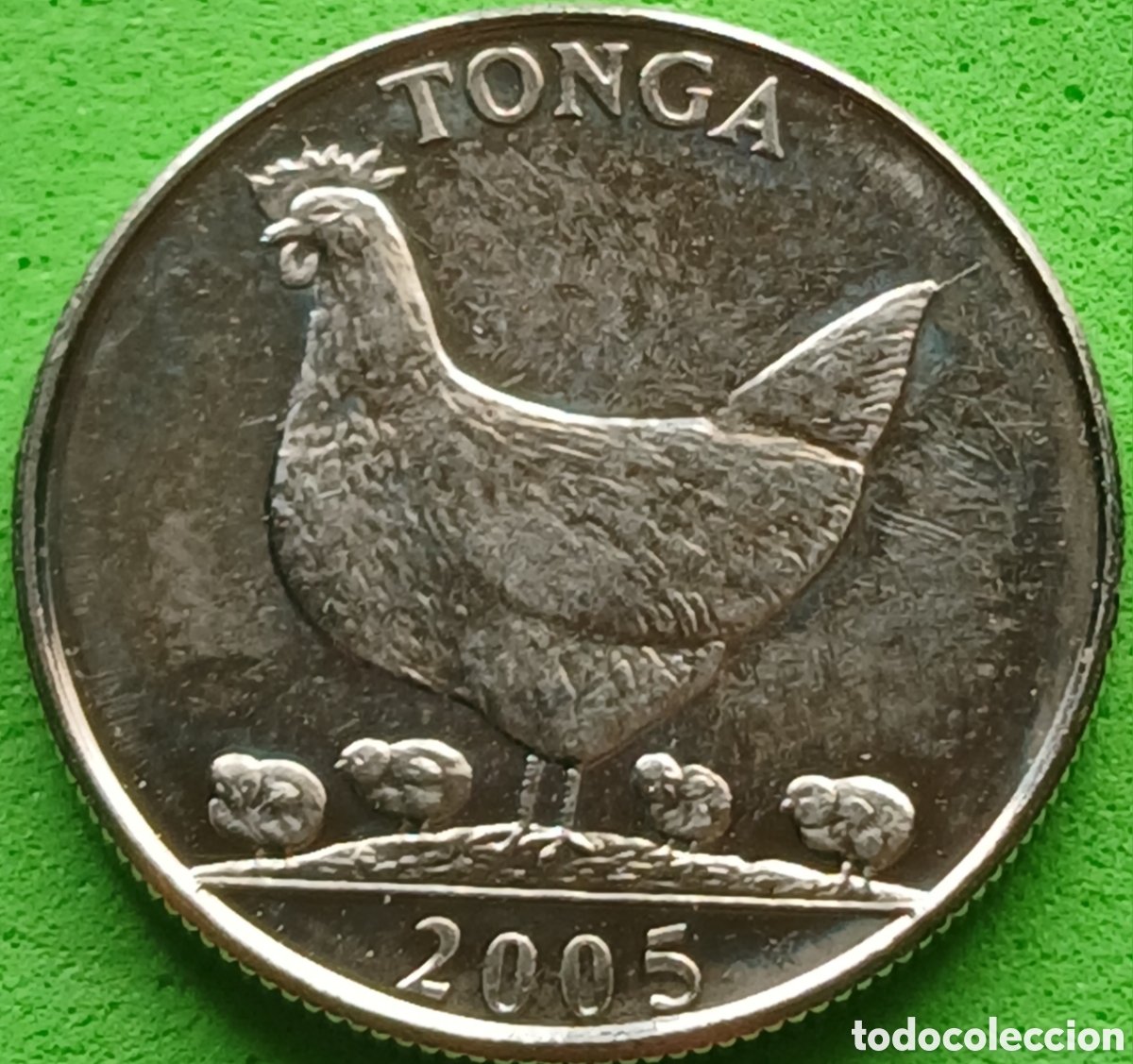 Monedas antiguas de Ocean&iacute;a: Tonga 5 seniti 2005 km#68a magn&eacute;tica