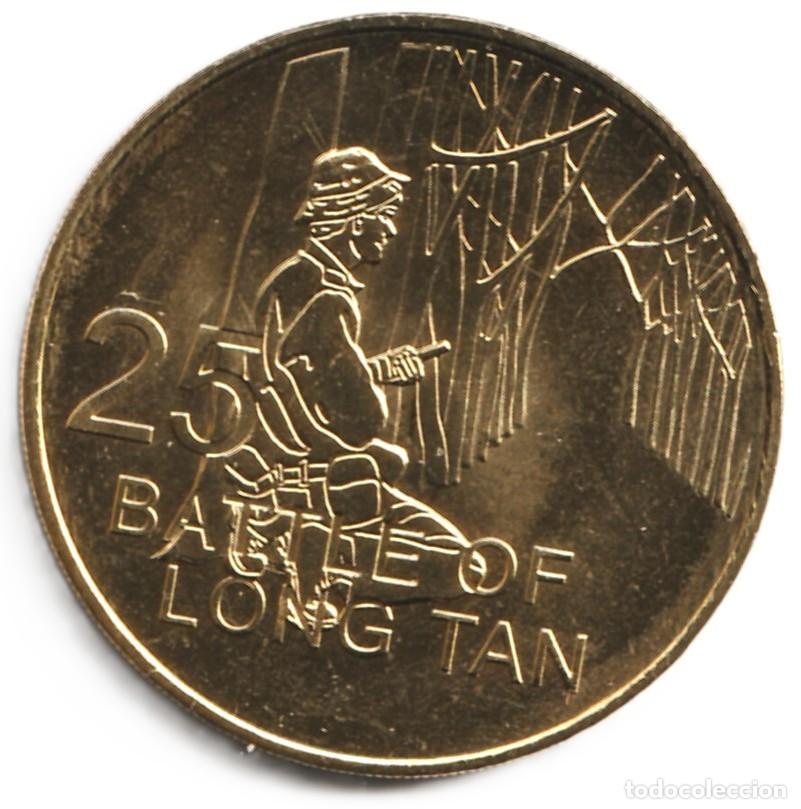 Monedas antiguas de Ocean&iacute;a: Australia 25 centavos, Batalla de Long Tan, 2016, UC# 132