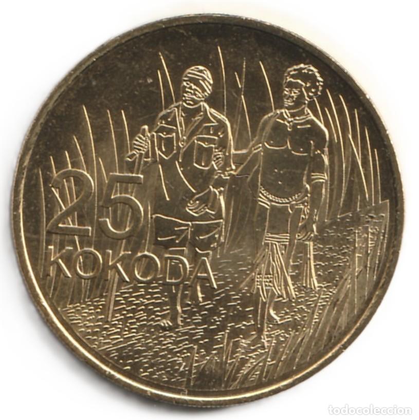 Monedas antiguas de Ocean&iacute;a: Australia 25 centavos, Batalla de Kokoda, 2016, UC# 135