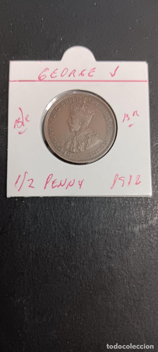 Monedas antiguas de Ocean&iacute;a: AUSTRALIA 1/2 PENNY 1912 BC KM=22 (BRONCE)GEORGE V