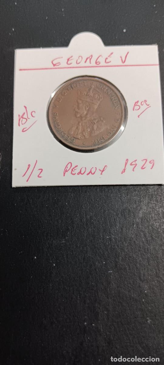 Monedas antiguas de Ocean&iacute;a: AUSTRALIA 1/2 PENNY 1929 BC KM=22 (BRONCE)GEORGE V