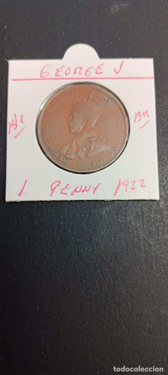 Monedas antiguas de Ocean&iacute;a: AUSTRALIA 1 PENNY 1922 BC KM=23 (BRONCE)GEORGE V