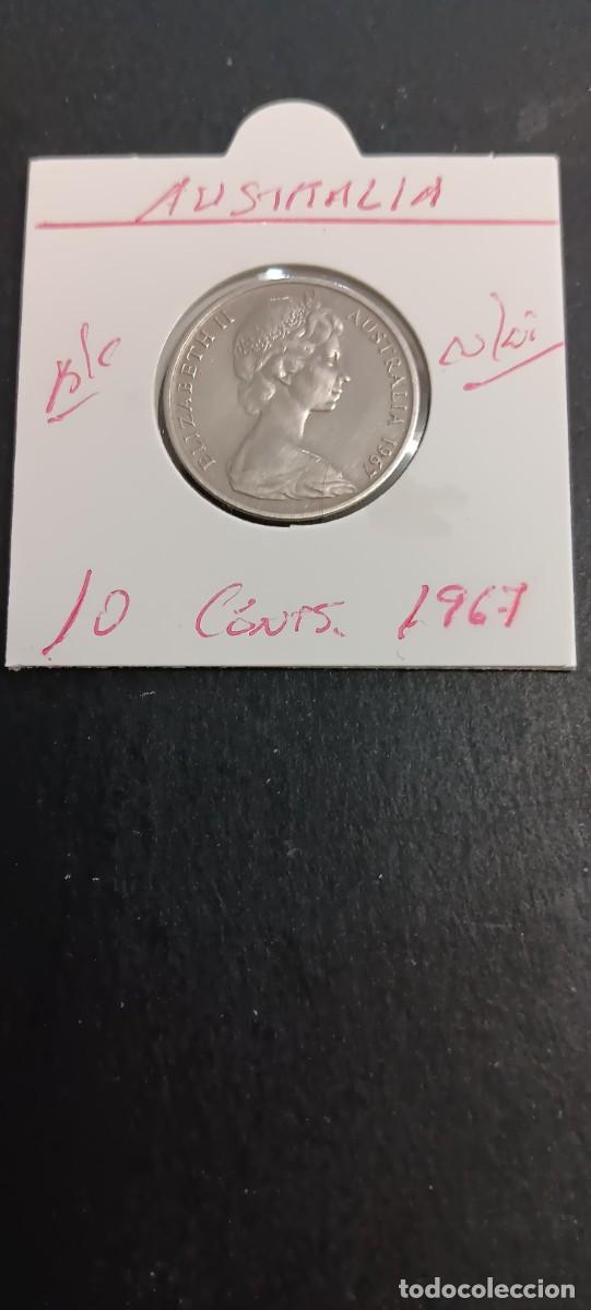 Monedas antiguas de Ocean&iacute;a: AUSTRALIA 10 CENTIMOS 1967 BC KM=65 (CUPRONIQUEL) ISABEL II