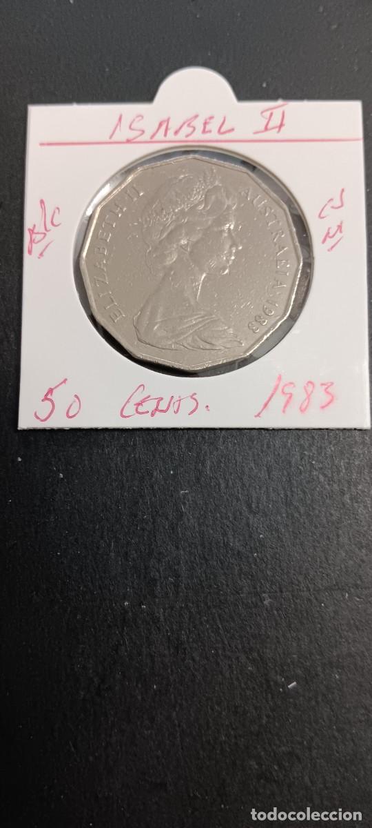 Monedas antiguas de Ocean&iacute;a: AUSTRALIA 50 CENTIMOS 1983 BC KM=68 (CUPRONIQUEL) ISABEL II