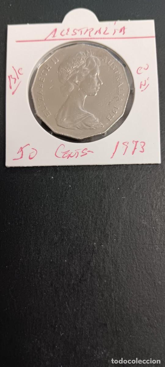 Monedas antiguas de Ocean&iacute;a: AUSTRALIA 50 CENTIMOS 1973 BC KM=68 (CUPRONIQUEL) ISABEL II