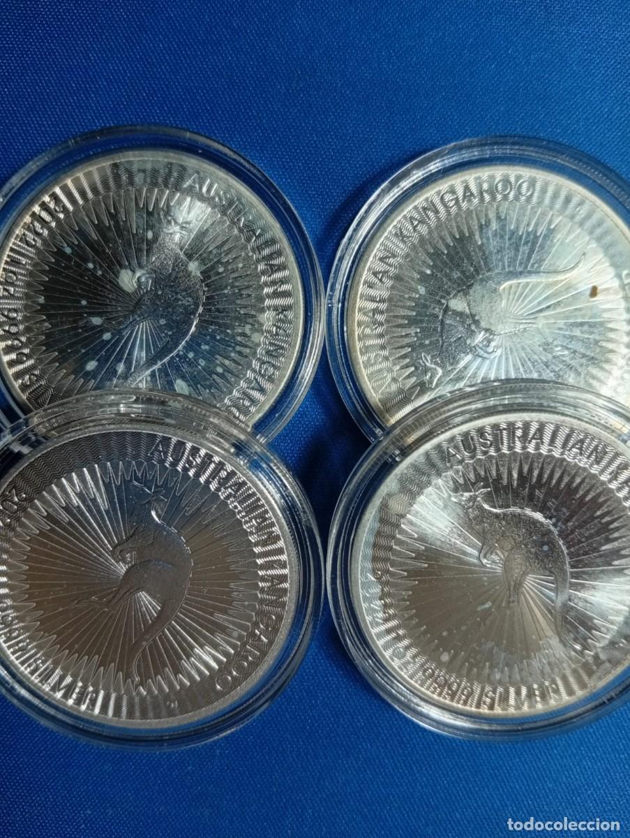 Monedas antiguas de Ocean&iacute;a: 4 onzas de plata 9999 Canguro de Australia a&ntilde;o 2022
