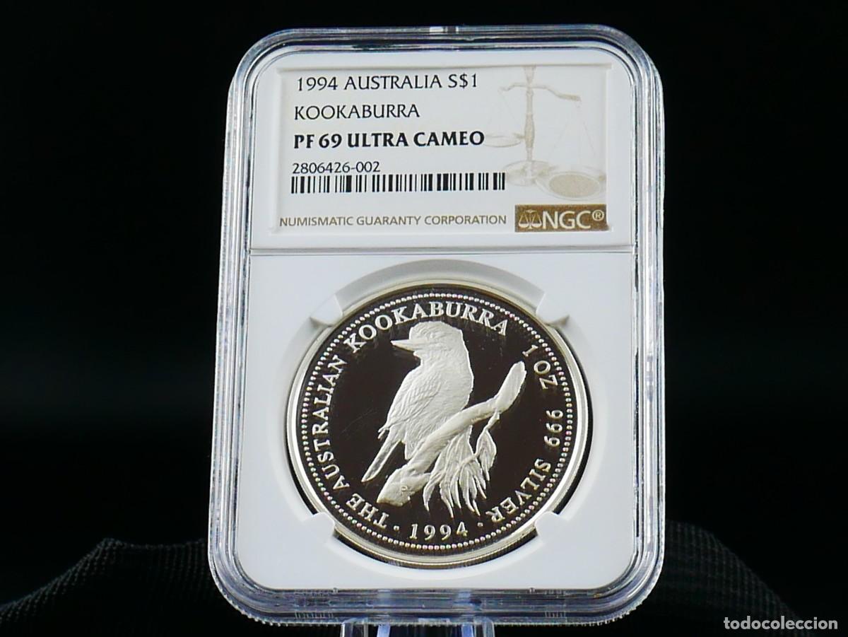 Monedas antiguas de Ocean&iacute;a: Australia 1994 Kookaburra 1 oz Silver Proof &ndash; NGC PF69 Ultra Cameo