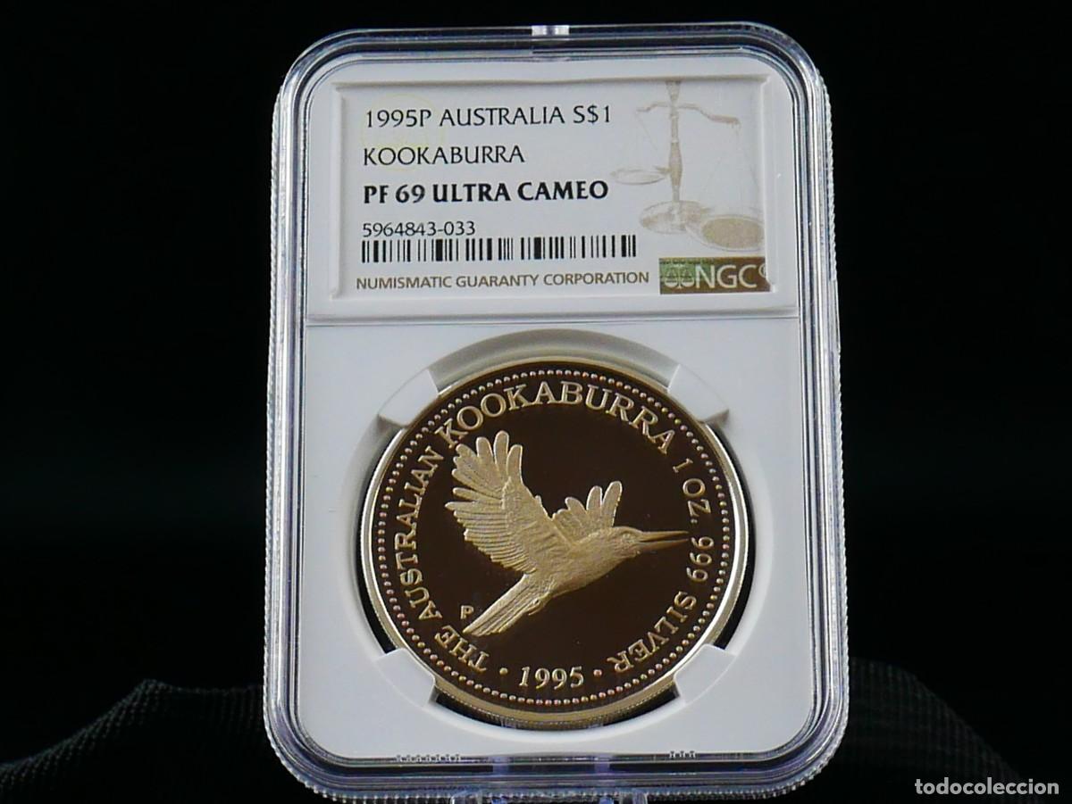 Monedas antiguas de Ocean&iacute;a: Australia 1995 Kookaburra 1 oz Silver Proof &ndash; NGC PF69 Ultra Cameo