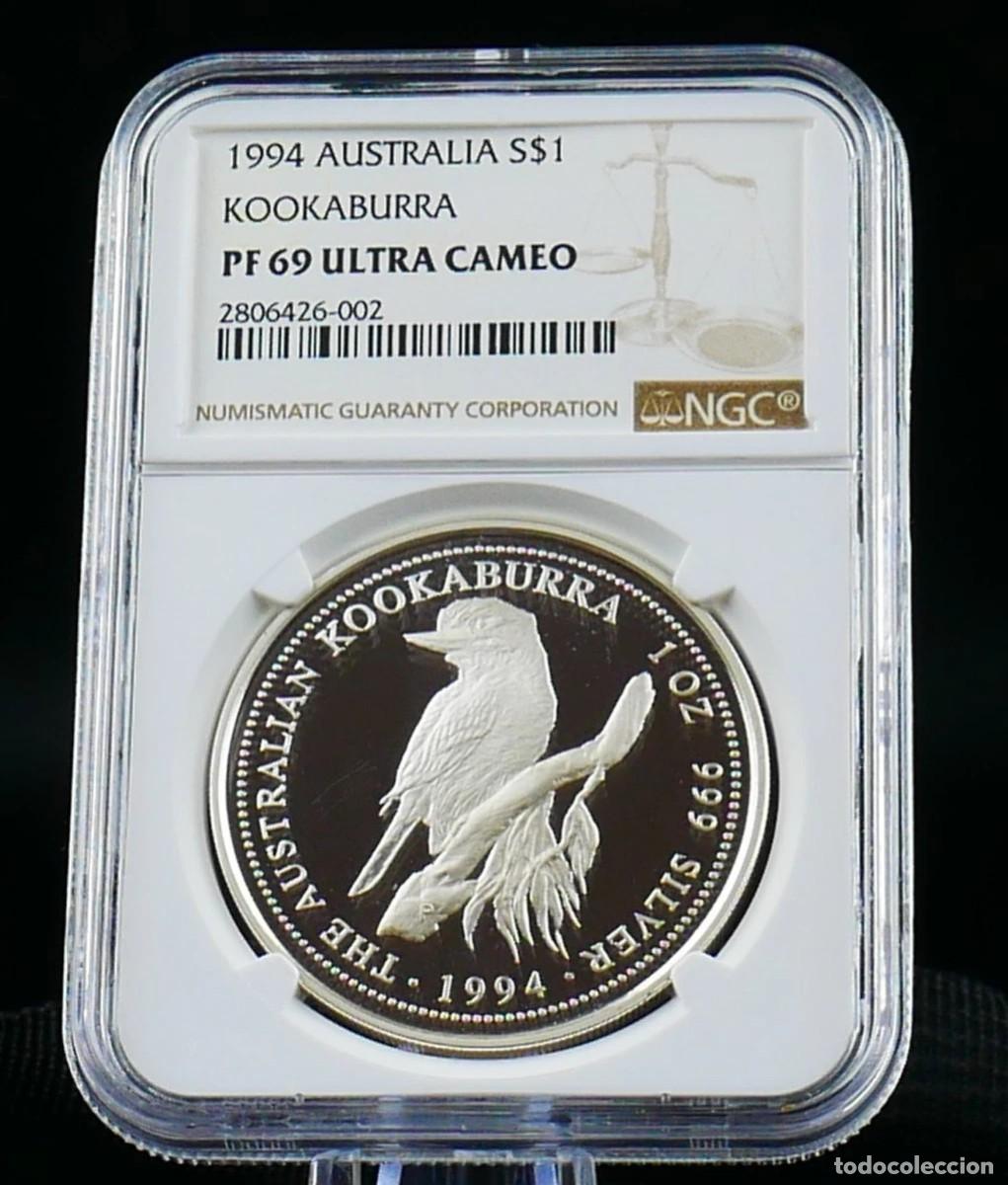 Monedas antiguas de Ocean&iacute;a: Australia 1994 Kookaburra 1 oz Silver Proof &ndash; NGC PF69 Ultra Cameo