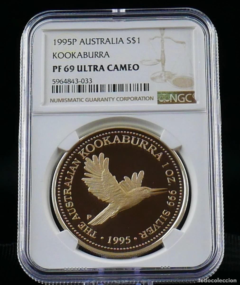 Monedas antiguas de Ocean&iacute;a: Australia 1995 Kookaburra 1 oz Silver Proof &ndash; NGC PF69 Ultra Cameo