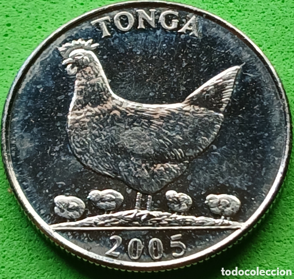 Monedas antiguas de Ocean&iacute;a: Tonga 5 seniti 2005 km#68a magn&eacute;tica