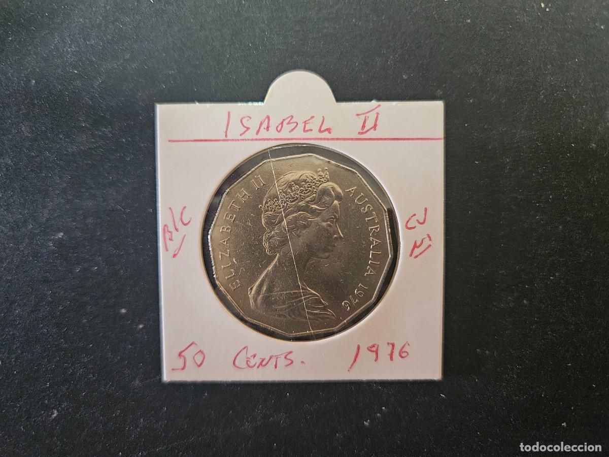 Monedas antiguas de Ocean&iacute;a: AUSTRALIA 50 CENTIMOS 1976 BC KM=68 (CUPRONIQUEL) ISABEL II