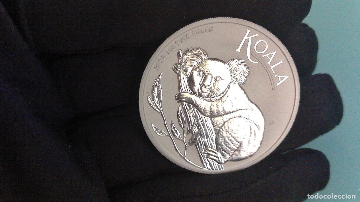 Monedas antiguas de Ocean&iacute;a: Moneda plata Koala 2025 Perth Mint Australia FDC 1 ONZA 999