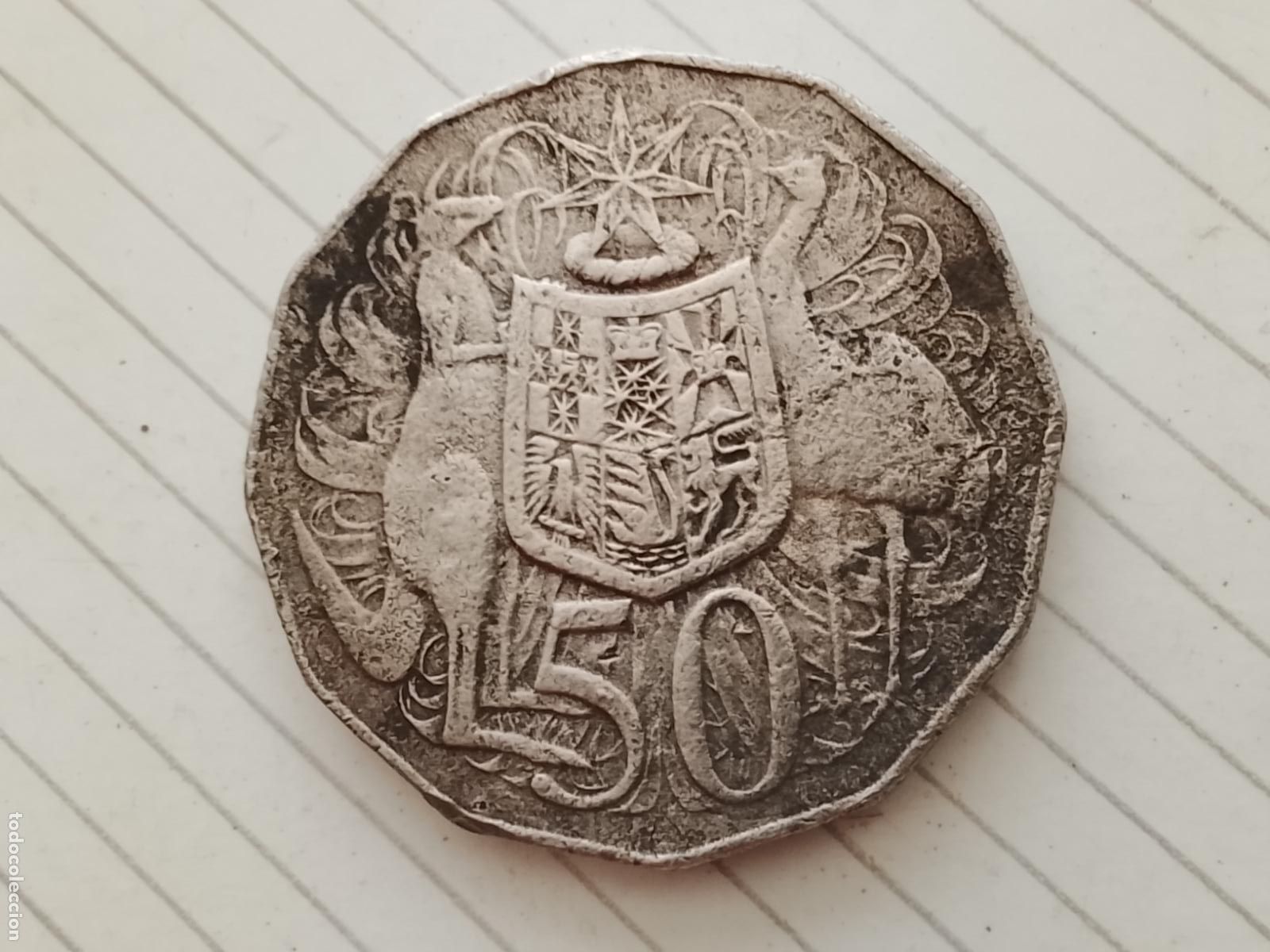Monedas antiguas de Ocean&iacute;a: Australia. 50 cents de 1980