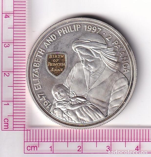 Monedas antiguas de Ocean&iacute;a: CR2099 MONEDA TONGA 2 PA'ANGA 1997 PLATA 28,3 gr