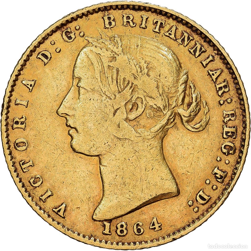 Monedas antiguas de Ocean&iacute;a: [#1546481] Australia, Victoria, 1/2 Sovereign, 1864, Sydney, Oro, MBC, KM:3
