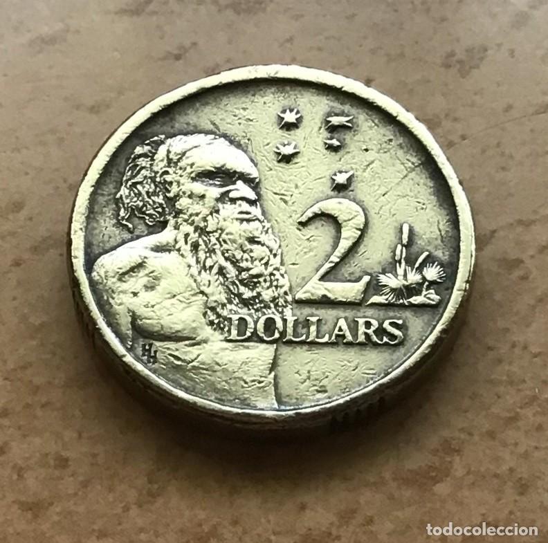 Monedas antiguas de Ocean&iacute;a: 2 d&oacute;lares de Australia. A&ntilde;o 1988