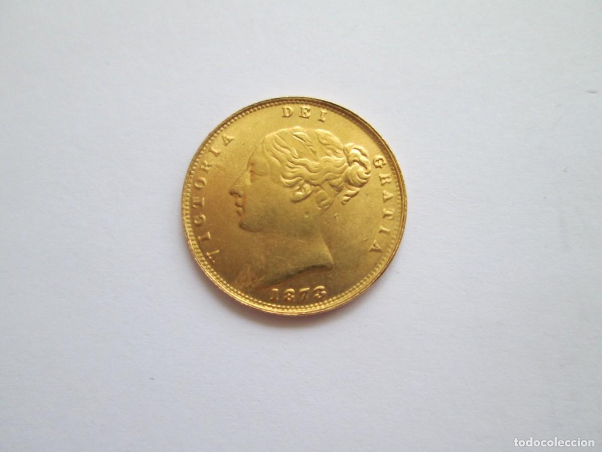 Monedas antiguas de Ocean&iacute;a: AUSTRALIA * 1/2 SOBERANO 1873-M * ORO