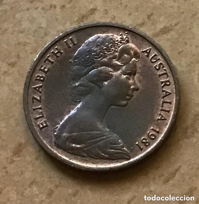 Monedas antiguas de Ocean&iacute;a: 1 centavo de Australia. A&ntilde;o 1981