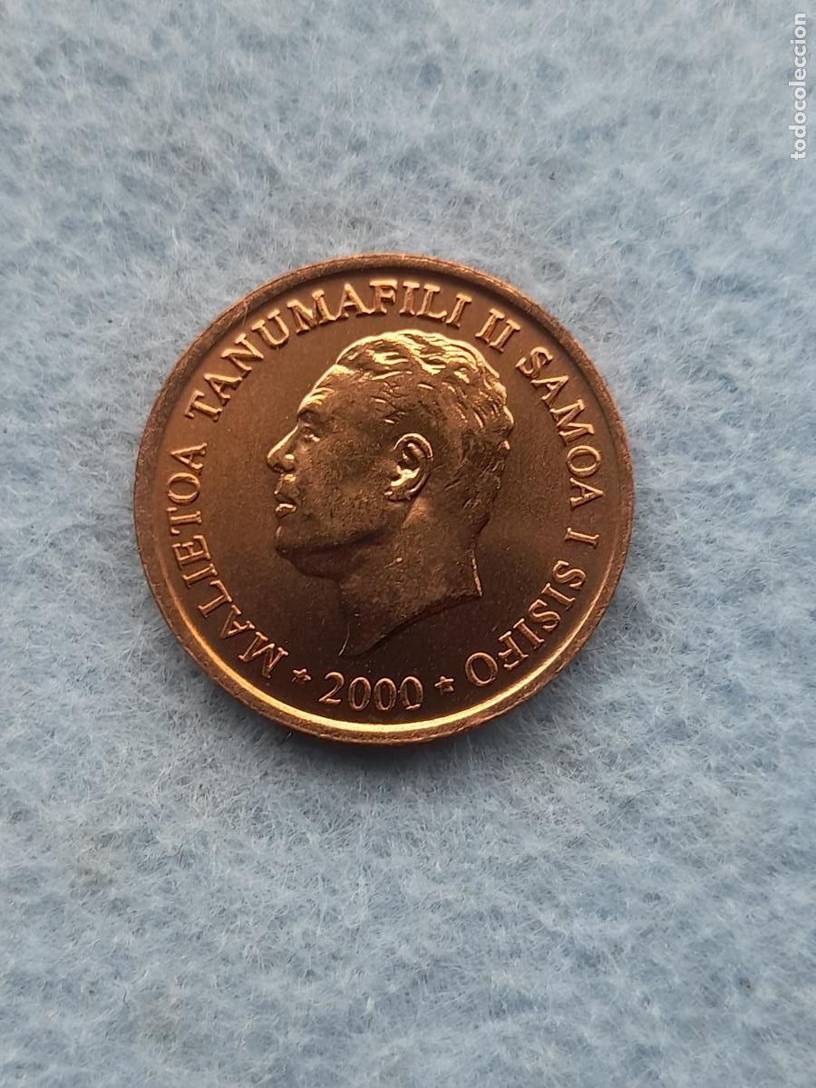 Monedas antiguas de Ocean&iacute;a: Samoa. 2 Sene. A&ntilde;o 2000. Sin circular. - Foto 2